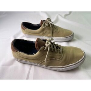 Vans Era‎ Men's Casual Sneakers Lace-Up Canvas Tan Brown Trim 751505 Size 13
